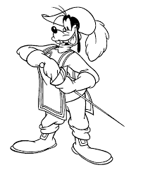 Mickey, donald and goofy chase after the phantom blot. The Three Musketeers Coloring Pages Mickey Donald Goofy Coloring Home