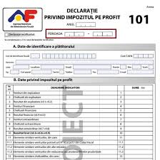 Declaratia 101 privind impozitul pe profit se completează şi se depune anual de către plătitorii de impozit pe profit, până la data de 25 martie inclusiv a anului. DeclaraÈ›ia Privind Impozitul Pe Profit