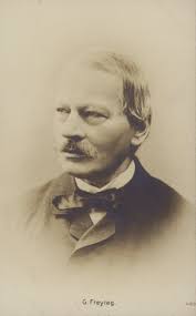Gustav Freytag (1816-1895), tysk romanförfattare och dramatiker (svartvitt  foto)