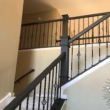 As its name suggests, cast iron involves a mold for the hot metal that standardizes the process. Advanced Prefabricated Cast Iron Staircase Railings Carbon Steel Railing China Stair Handrail Rail Made In China Com
