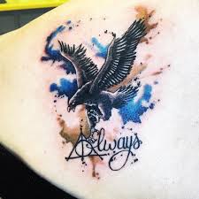 First Tattoo Harry Potter Inspired Ravenclaw For Life Harry Potter Tattoo Sleeve Harry Potter Tattoo Small Harry Potter Tattoos
