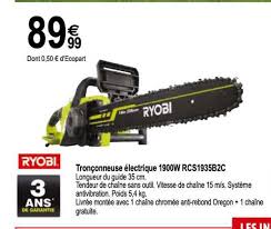 Offre Tronconneuse Electrique 1900w Rcs1935b2c Ryobi Chez Tridome