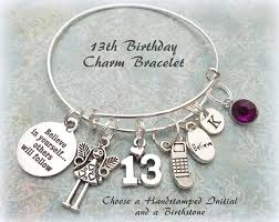 13th Birthday Birthday Gifts For Teenage Girls 13 Girl 13th Birthday Girl Turning 13 Charm Bracelet Etsy In 2020 Birthday Gifts For Girls 13th Birthday Gifts Girls Personalized Gifts
