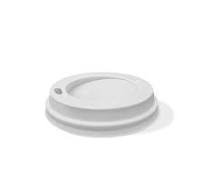White Dome Lid For 8 oz. Recyclable And Compostable Paper Cups