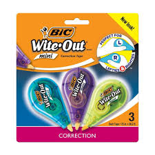 3pk Wite Out Correction Tape Mini White Bic In 2020 Correction Tape Wite Out Bic