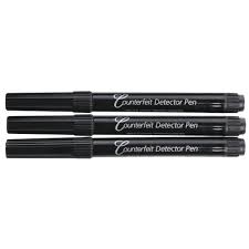 💲 quick and easy adopted with special ink, this money marker pens will have a chemical reaction when meet a counterfeit money within second. Fmp Black Counterfeit Detector Pen Pack 7 1 2 L X 3 1 4 W X