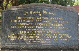 Headstone of Frederick Dalton Ayling