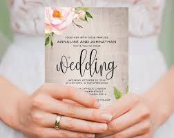Maybe you would like to learn more about one of these? Floral Wedding Invitation Printable Rustic Wedding Invitation Wood W Bliss Paper Boutique