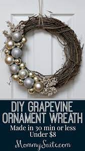 Diy Grapevine Ornament Wreath Mommy Suite Christmas Wreaths Diy Christmas Wreaths Christmas Diy