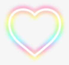Heart of two opposite halves on a rainbow background, valentine`s card made of screws on colored. Rainbow Heart Love Corazon Blanco Neon Png Transparent Png Kindpng