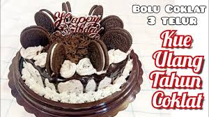 Btw, ketika video ini muncul bakalan banyak yang nanya. Resep Kue Ulang Tahun Coklat 3 Telur Dengan Topping Oreo Bolu Coklat Panggang Youtube