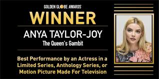 @anyalatam or twitter if you want: Golden Globe Awards Ø¹Ù„Ù‰ ØªÙˆÙŠØªØ± Congratulations To Anya Taylor Joy Anyataylorjoy Best Performance By An Actress In A Limited Series Anthology Series Or A Motion Picture Made For Television The Queen S