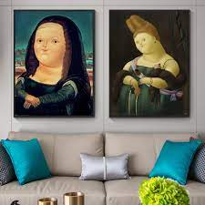 'la mona lisa a los 12 años' es. Fernando Botero Mona Lisa Leinwand Gemalde Auf Die Wand Kunst Poster Und Drucke Lustige Kunst Von Mona Lisa Bilder Hause Decor Cuadros Painting Calligraphy Aliexpress