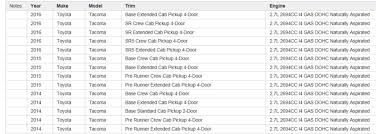 oem toyota updated oil filter chart tacoma world