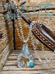Custom Cattle Ear Tag Pendant By Artevae Western Leather Jewelry Custom Leather