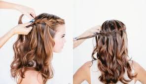 Waterfall braid with curls by mimiamassari hair styles. Waterfall Braid Tutorial Wedding Hairstyles For Long Hair