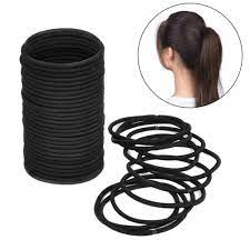 Polyester Hair Elastics Hairbands Ponytail | Black Hair Ties - 100pcs Black  Hair - Aliexpress