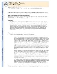 Learn more about finding the right agency. Pdf The Structure Of Families Who Adopt Children From Foster Care