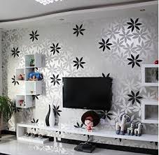 Black and silver damascus design home decor pvc wallpaper for bedroom decorating. Simple Black And White Three Dimensional Flocking Wallpaper Silver Bottom Flower Modern Bedroom Living Roomtv Backdrop Wallpaper Wallpaper Lion Wallpaper Disneywallpaper Factory Aliexpress