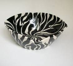 Large Square Bowl With Black And White Zebra Print By Jmnpottery 65 00 Bowl Zebra Print Zebra