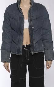 Vintage Dkny Denim Puffer Jacket Jackets Puffer Jackets Clothes