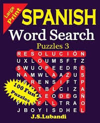 Here are hundreds of free suguru puzzles suitable for printing. Large Print Spanish Word Search Puzzles 3 Jaja Media 9781511770309