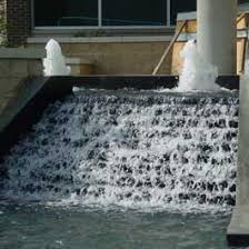 2014.made from concrete with a lower concrete catch pond!decorated with black marble ! Architectural Fountains Water Features Delta Fountains