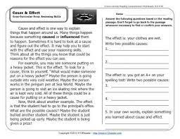 Foundational skills standards print concepts rf.1.1. Cause Effect 2nd Grade Reading Comprehension Worksheets