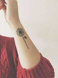 Delicate Sunflower Tattoo Trendy Tattoos Small Tattoos Tattoos