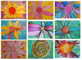 Georgia o keeffe flowers video. Georgia O Keeffe Watercolour Flowers Sunflower Art Project Flower Art Sunflower Art