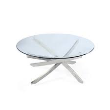 Zila Cross Legs Coffee Table Glass Cocktail Tables Round Cocktail Tables Coffee Table