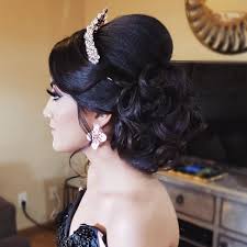Look through a bunch of ideas of hairstyles that you can choose for your quinceanera, including potential updos, how to handle curls, and how to incorporate your crown or tiara. Quinceanera Hair Ideas Popular Hairstyles For Quinces