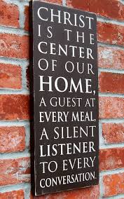 Christ Is The Center Of Our Home Typography Subway Style Hand Painted Sign Quotes Christian Quotes Words