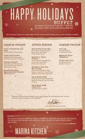 Marriott Marquis San Diego Marina Xmas Menu Christmas Buffet Menu Holidays Buffet