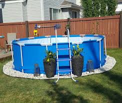 Above Ground Pool Landscaping Backyard Living Summer 12 12 Pool Weekend Pro Diy Pool Design Oberirdische Pools Pool Ideen Gartenpools