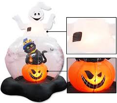 Maybe you would like to learn more about one of these? Inflatable Halloween Pumpkin And Black Cat Inside A Tornado Globe Display With Inner Light For Indoors And Outdoors 150cm Tall Halloween Pumpkins Halloween Displays Halloween Outdoor Decorations