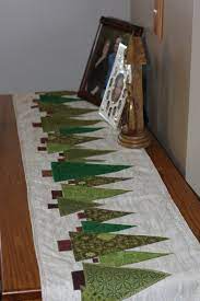 Christmas Tree Table Runner Pattern Downloadable Christmas Table Runner Sewing Pattern Quilting Pattern Scrap Quilt Pattern In 2021 Holiday Table Runner Christmas Sewing Table Runner Pattern