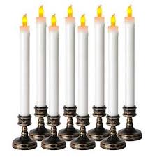 Guangzhou Jiaheng Crafts Co Ltd Autbye Battery Window Candles Classical Design Holder Led Taper Candle For Party Church Christmas Wedding Birthday Dinner