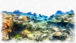 Watercolor coral reef clipart under the sea clipart coral. Sea Bed I Painting By Lea Ara Artmajeur