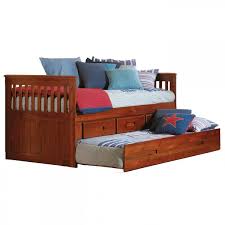 The bunk bed offers many features including safety guardrails, an integrated ladder, and the option of easily and safely converting into two twin beds for your convenience. Buy Forrester Trundle Bed Part 2835 1 Badcock More