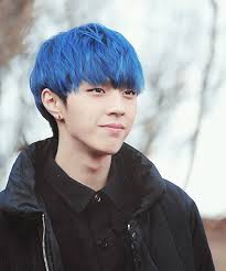 His Blue Hair Is Life 3 3 Yasssss Blueeee Junq Boys Blue Hair Blue Hair Half Shaved Hair