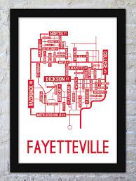 View houses for rent in fayetteville, ar. Fayetteville Arkansas Street Map Print University Of Arkansas Fayetteville Street Map Fayetteville Arkansas