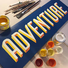 Who better to show you how words work than the letters of the alphabet themselves? Adventure Natwoodsigns Sign Painting Lettering Art Deco Typography Hand Lettering Fonts