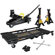 2 Ton Blackjack Jack Combo Kit With Trolley Jack 1 Pair Of Jack Stands Folding Creeper Lug Wrench And 1 Pair Of Anti Skid Chocks Walmart Com Walmart Com