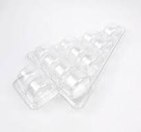 Custom 12 Macaron Cookie Blister Tray Insert Packaging Christmas Tree Shape  clear Plastic Box