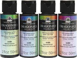 It's essential to create rich, dimensional paint treatments. Amazon Com Folkart Dragonfly Glaze Paint 4 Pack