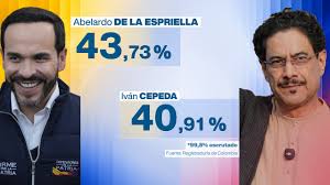🇨🇴🗳️ El candidato de extrema derecha Abelardo de la Espriella y el izquierdista oficialista Iván Cepeda se medirán en el balotaje del 21 de junio, al ser los más votados en la