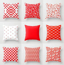 Red And White Mix Match Decorative Throw Pillow Cover Etsy Decorative Throw Pillow Covers Pillows Throw Pillows