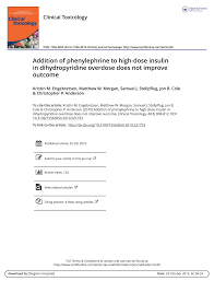 Pdf Addition Of Phenylephrine To High Dose Insulin In