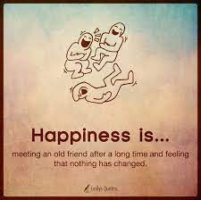It has to be tested by time over and over again. Happiness Is Meeting An Old Friend After A Long Time And Feeling That Nothing Has Changed Popular Inspirational Quotes At Emilysquotes Old Friend Quotes Old Friendship Quotes Long Time Friends Quotes